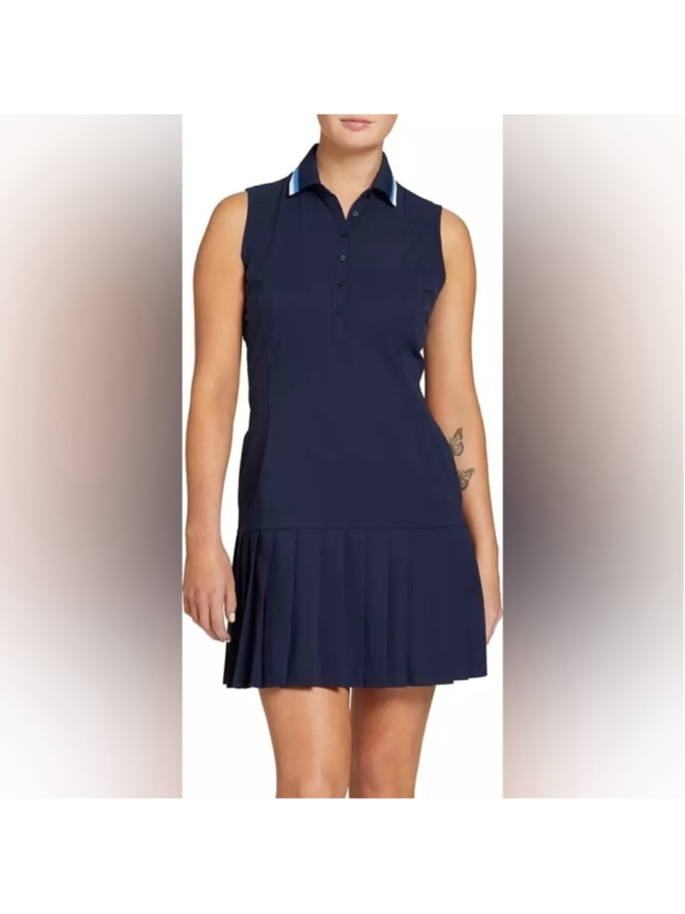 Lady hagen pleated golf dress navy xxl